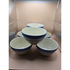 Pfaltzgraff Summer Breeze Striped Cereal or Soup Bowl Set of 6 012525
